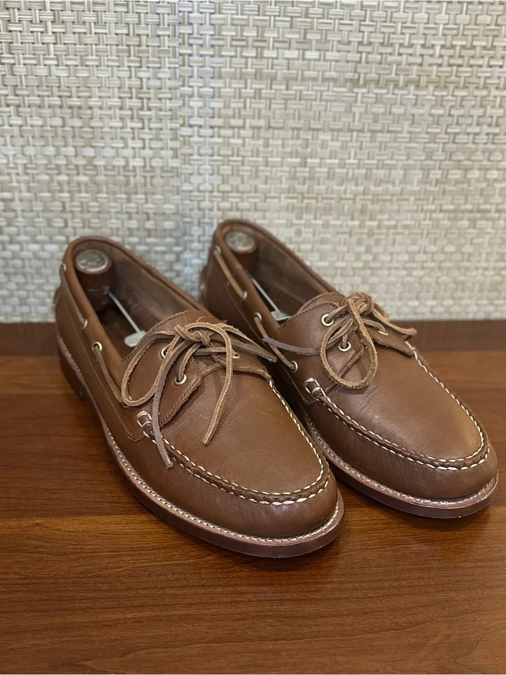 Thursday Boot Co. Handsewn Boat Shoes Loafers Brown Full-Grain Leather 10.5